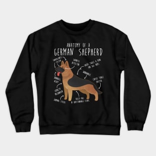 German Shepherd Dog Anatomy Crewneck Sweatshirt